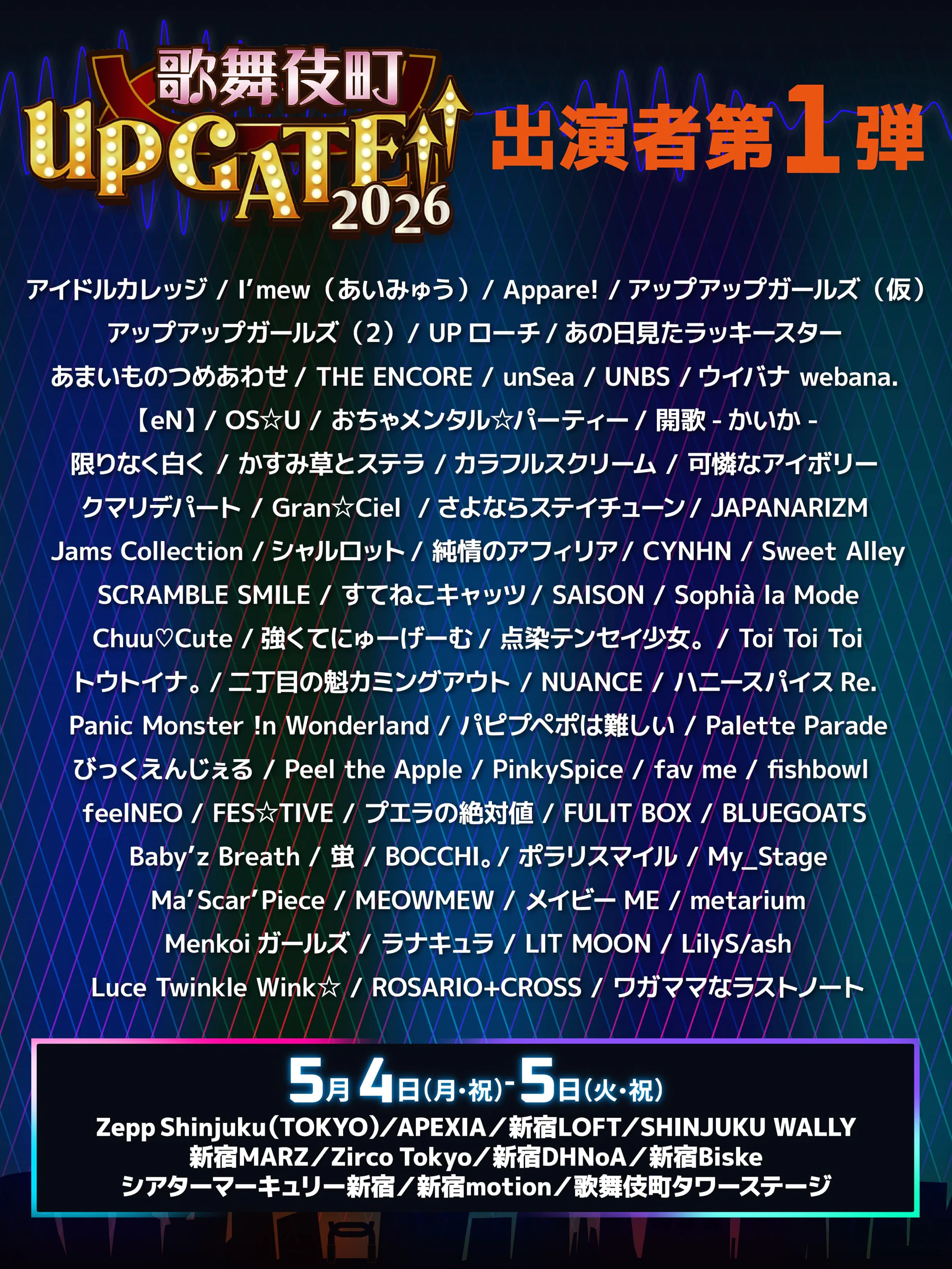 第一弾出演者発表！