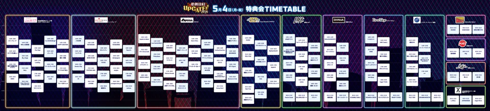 5/4特典会タイムテーブル